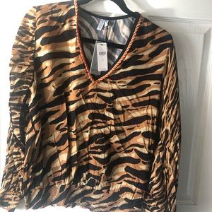 Anthropologie BL-NK London Leopard Blouse NWT